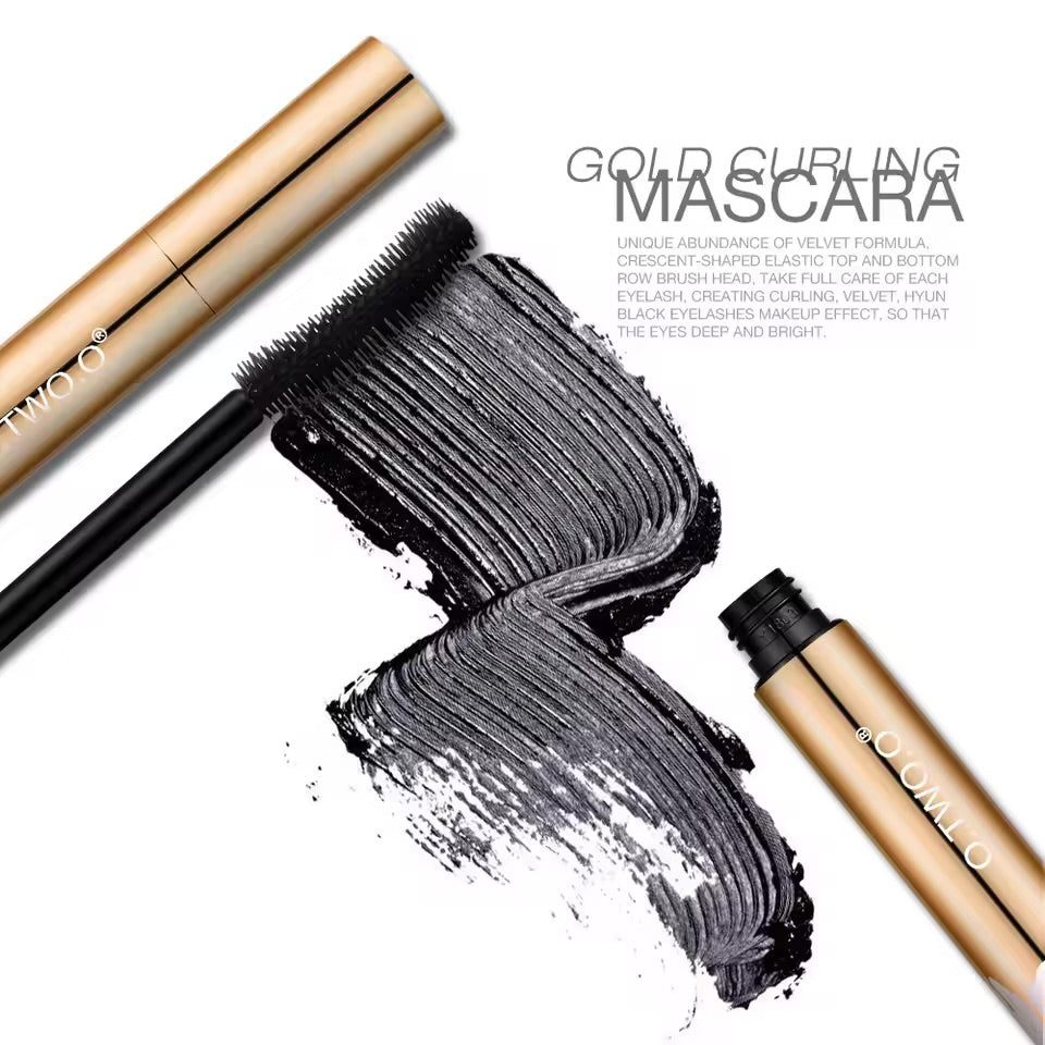 O.TWO.O Waterproof Microfiber Mascara Black Long Lasting Extension & Curling Lash Mascara