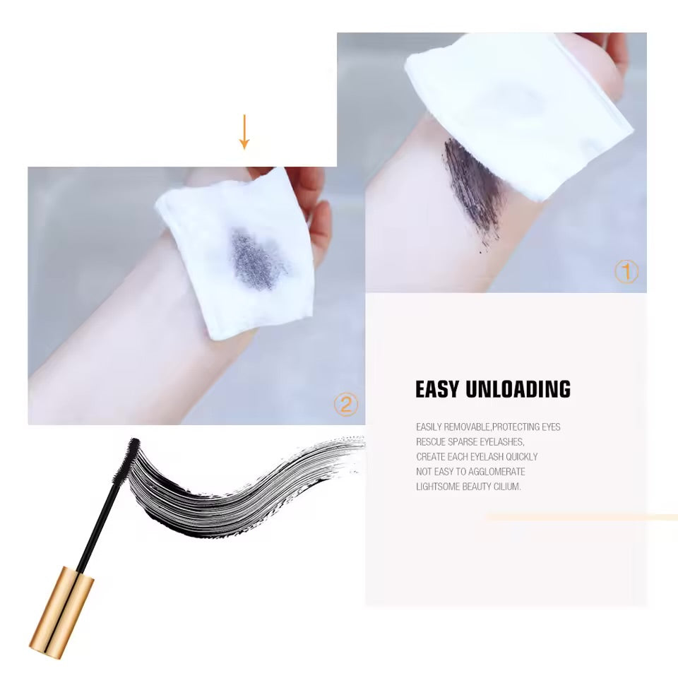 O.TWO.O Waterproof Microfiber Mascara Black Long Lasting Extension & Curling Lash Mascara